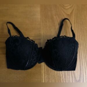 VS Very Sexy Uplift Balconet Bra GC 34DD BLACK Lace over Cups